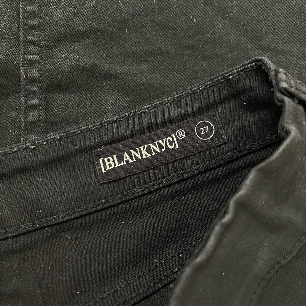[Blank NYC] Coated Black Denim Mini Skirt - Picture 6 of 8